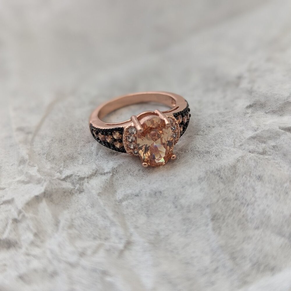 1.14ct morganite 10k gold ring size 6